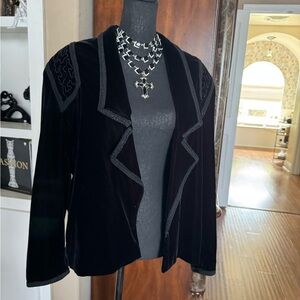 Vintage Adam‎ Douglass Black Velvet Western Blazer